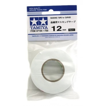 FITA SEMIADESIVA PARA CURVAS MÁSCARA DE PINTURA 12MM TAMIYA TAM 87184